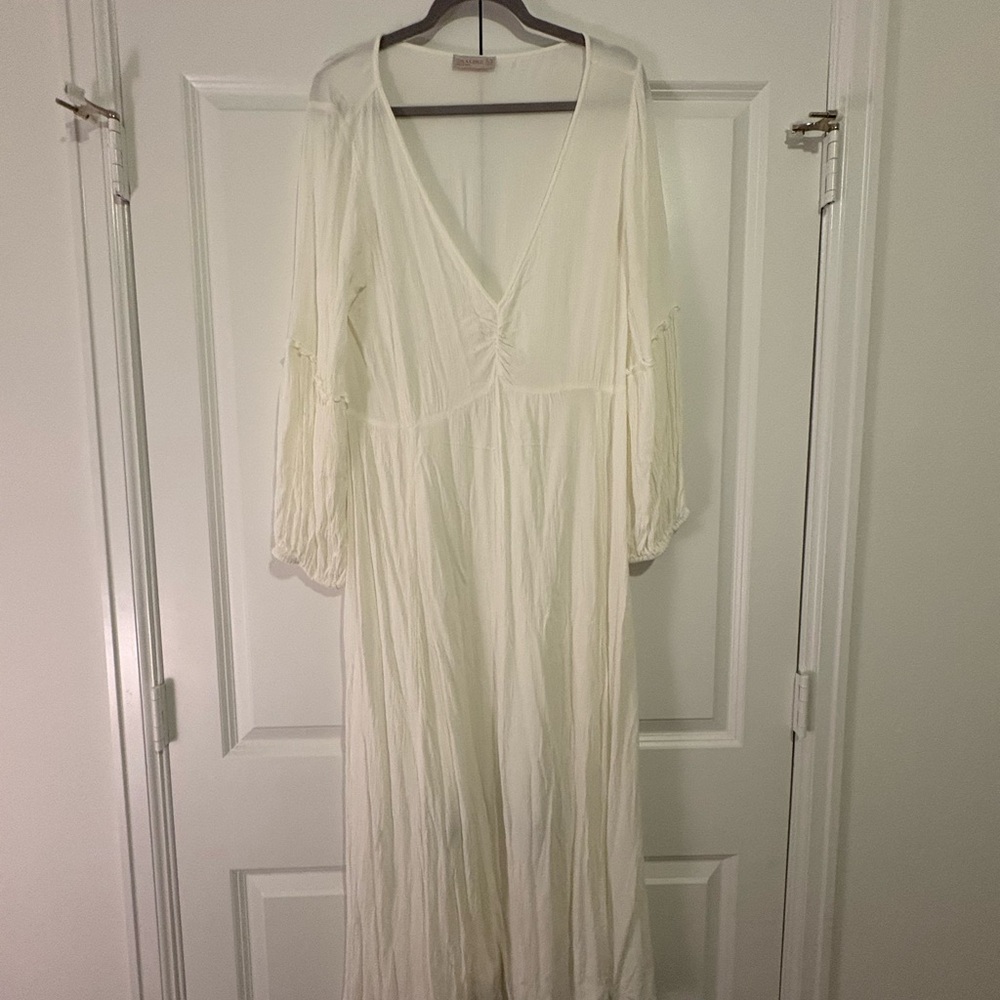 Elegant ASOS Cream Maxi Dress